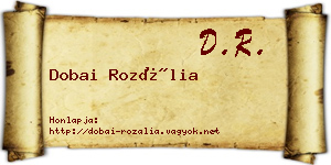 Dobai Rozália névjegykártya