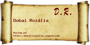 Dobai Rozália névjegykártya