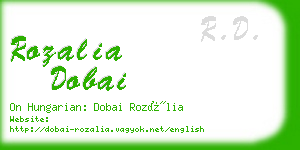 rozalia dobai business card